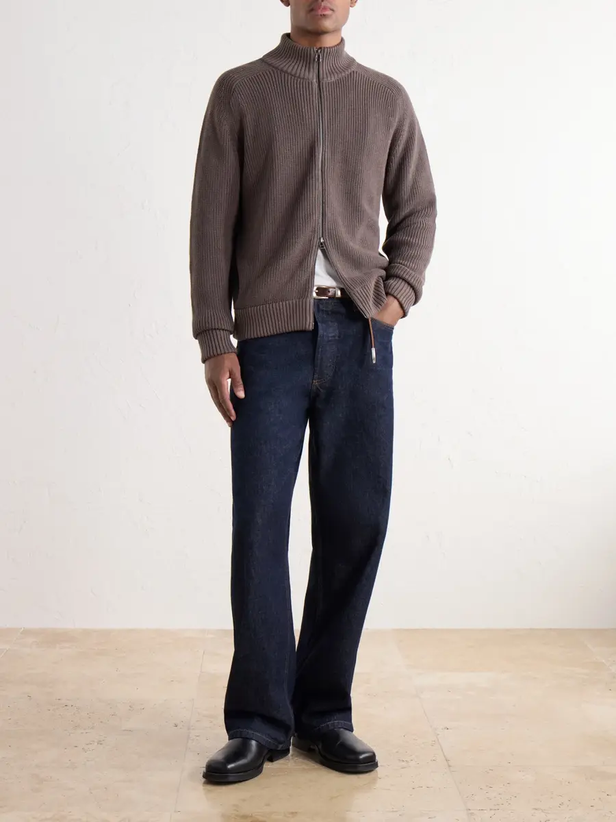 3sixteen Driver Ribbed Pima Cotton Zip-Up Cardigan - Men | Thumbnail 2
