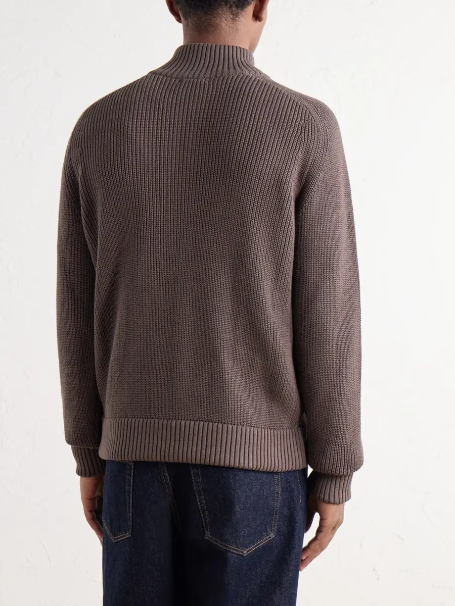 3sixteen Driver Ribbed Pima Cotton Zip-Up Cardigan - Men | Thumbnail 4