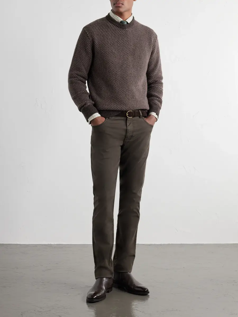 Purdey Hamilton Two-Tone Wool Sweater - Men | Thumbnail 2 Purdey Hamilton Two-Tone Wool Sweater - Men | Thumbnail 2
