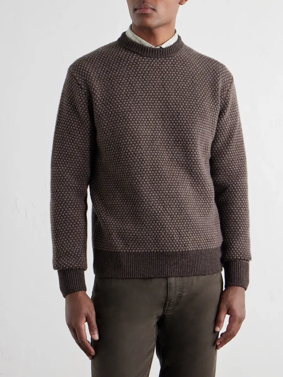 Purdey Hamilton Two-Tone Wool Sweater - Men | Thumbnail 3 Purdey Hamilton Two-Tone Wool Sweater - Men | Thumbnail 3