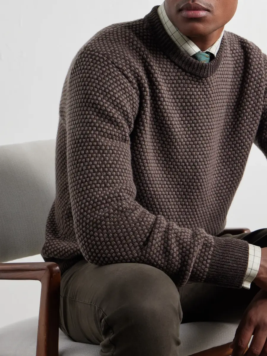 Purdey Hamilton Two-Tone Wool Sweater - Men | Thumbnail 5 Purdey Hamilton Two-Tone Wool Sweater - Men | Thumbnail 5