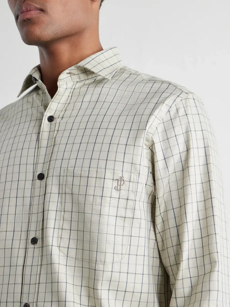 Purdey Logo-Embroidered Checked Cotton-Twill Shirt - Men | Thumbnail 5 Purdey Logo-Embroidered Checked Cotton-Twill Shirt - Men | Thumbnail 5
