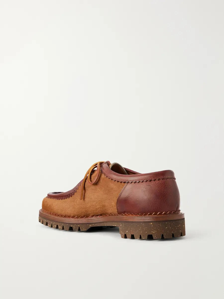 Yuketen Sibillini Tyrolean Leather-Trimmed Calf Hair Derby Shoes - Men | Thumbnail 4
