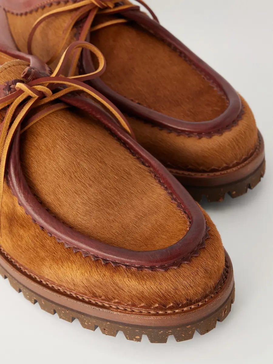 Yuketen Sibillini Tyrolean Leather-Trimmed Calf Hair Derby Shoes - Men | Thumbnail 5
