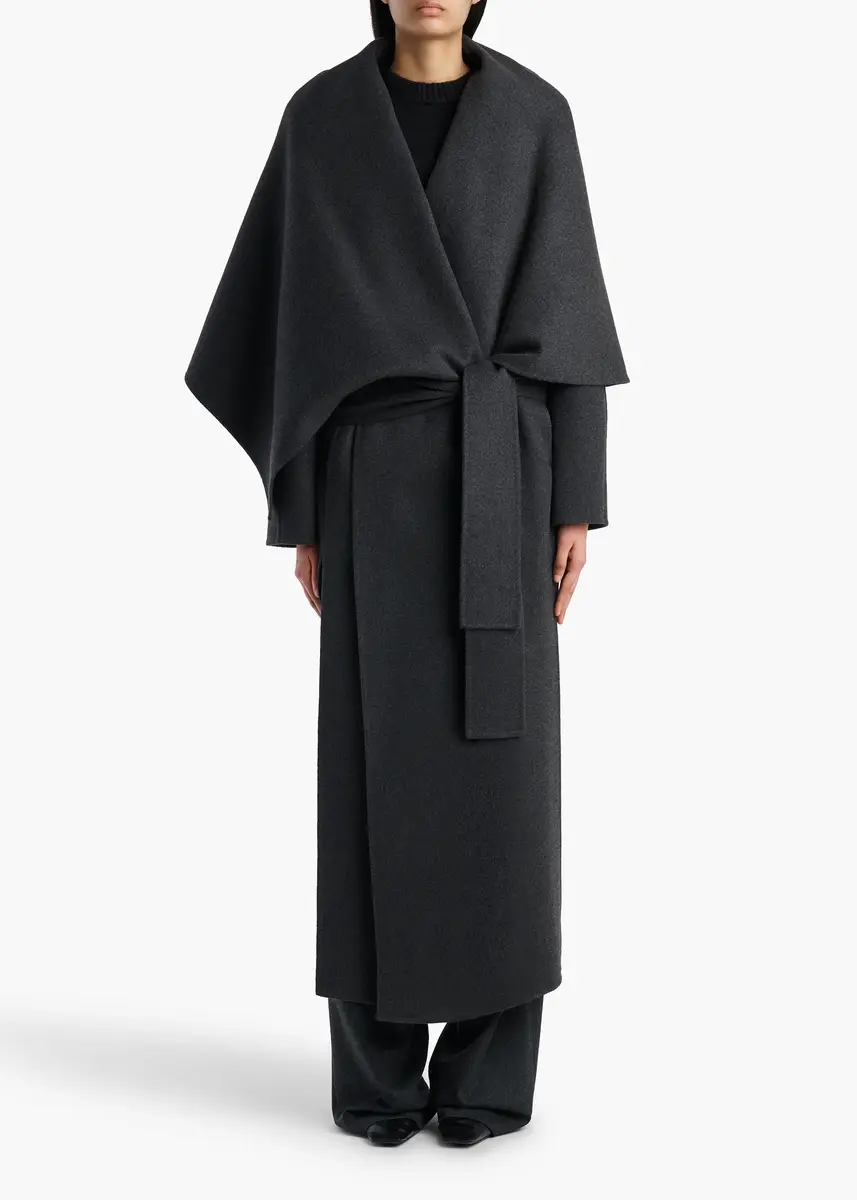 Khaite Sonti Coat In Charcoal | Thumbnail 2