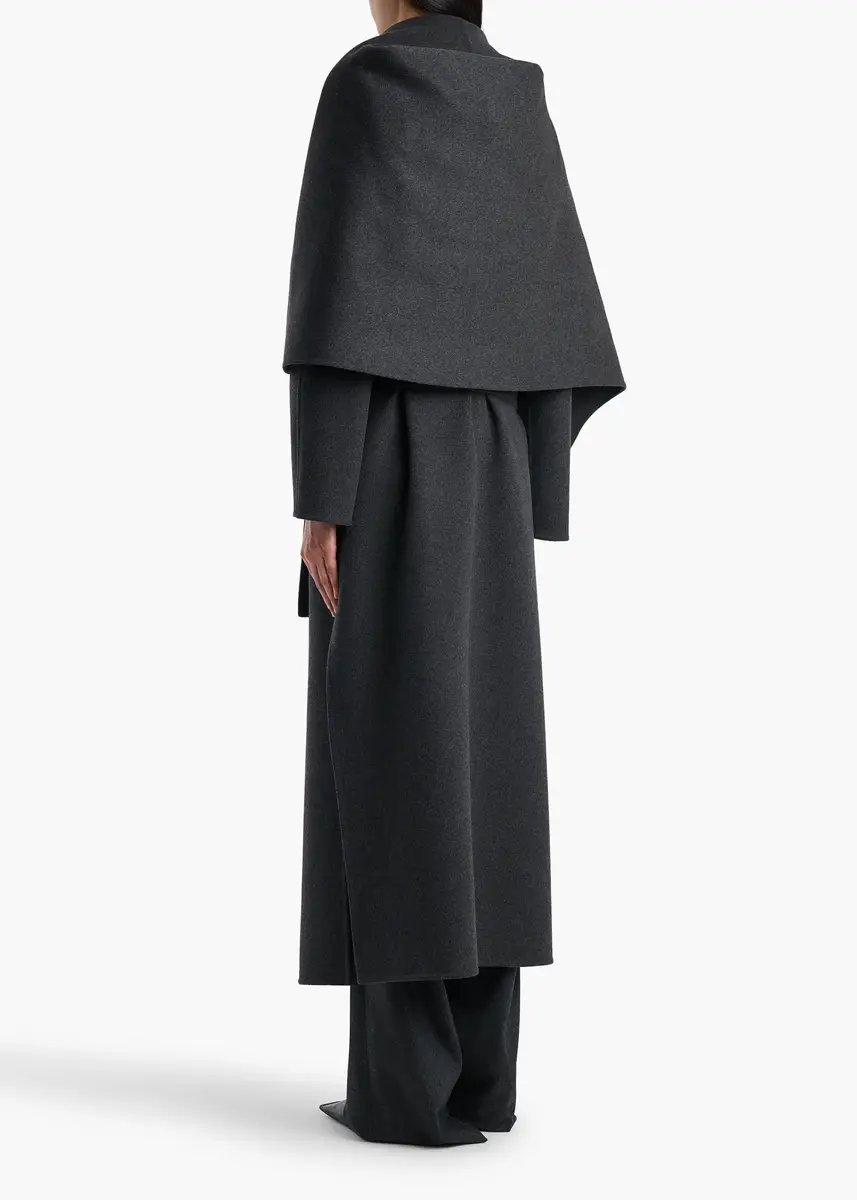 Khaite Sonti Coat In Charcoal | Thumbnail 3
