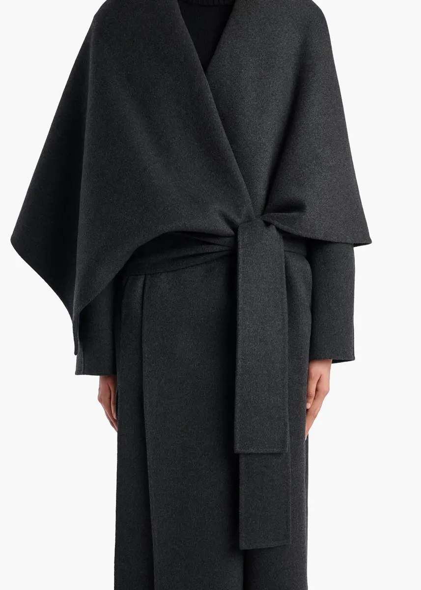 Khaite Sonti Coat In Charcoal | Thumbnail 4