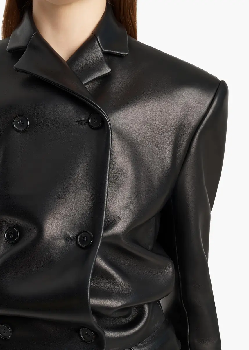 Khaite Rolon Coat In Black Leather | Thumbnail 5 Khaite Rolon Coat In Black Leather | Thumbnail 5