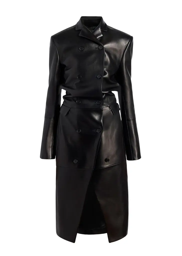 Rolon Coat In Black Leather Rolon Coat In Black Leather