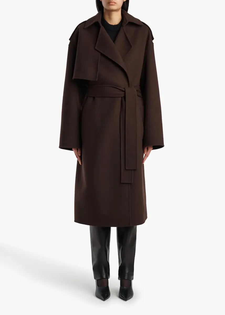 Khaite Manston Coat In Dark Brown | Thumbnail 2 Khaite Manston Coat In Dark Brown | Thumbnail 2