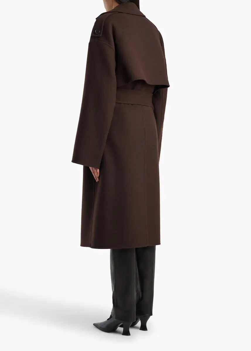 Khaite Manston Coat In Dark Brown | Thumbnail 3 Khaite Manston Coat In Dark Brown | Thumbnail 3