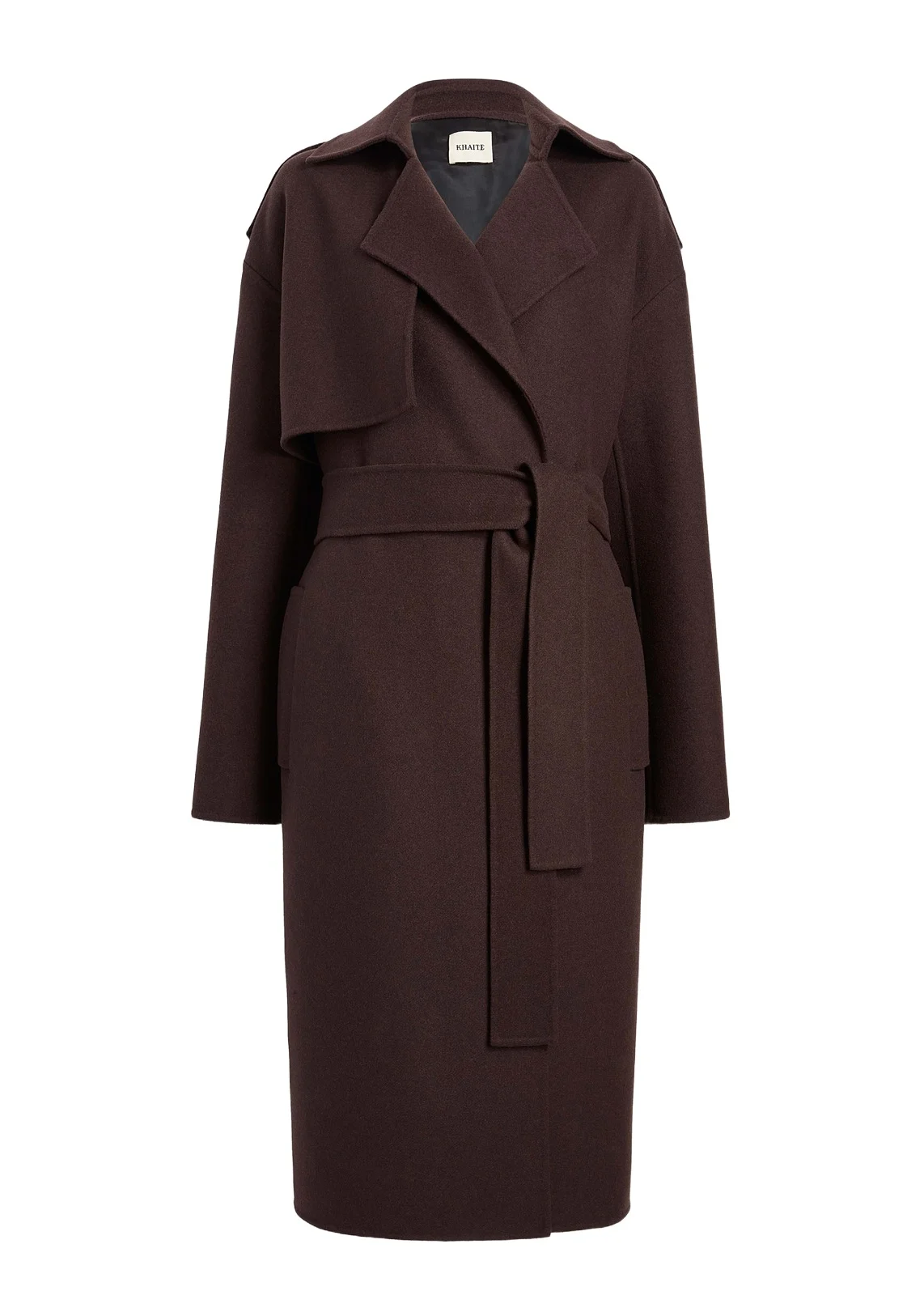 Khaite Manston Coat In Dark Brown