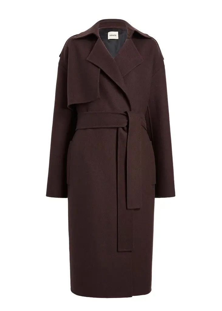 Khaite Manston Coat In Dark Brown