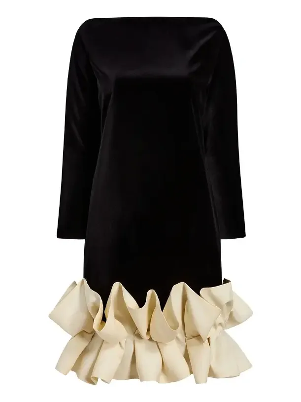 Valetta Dress In Black Velvet Valetta Dress In Black Velvet