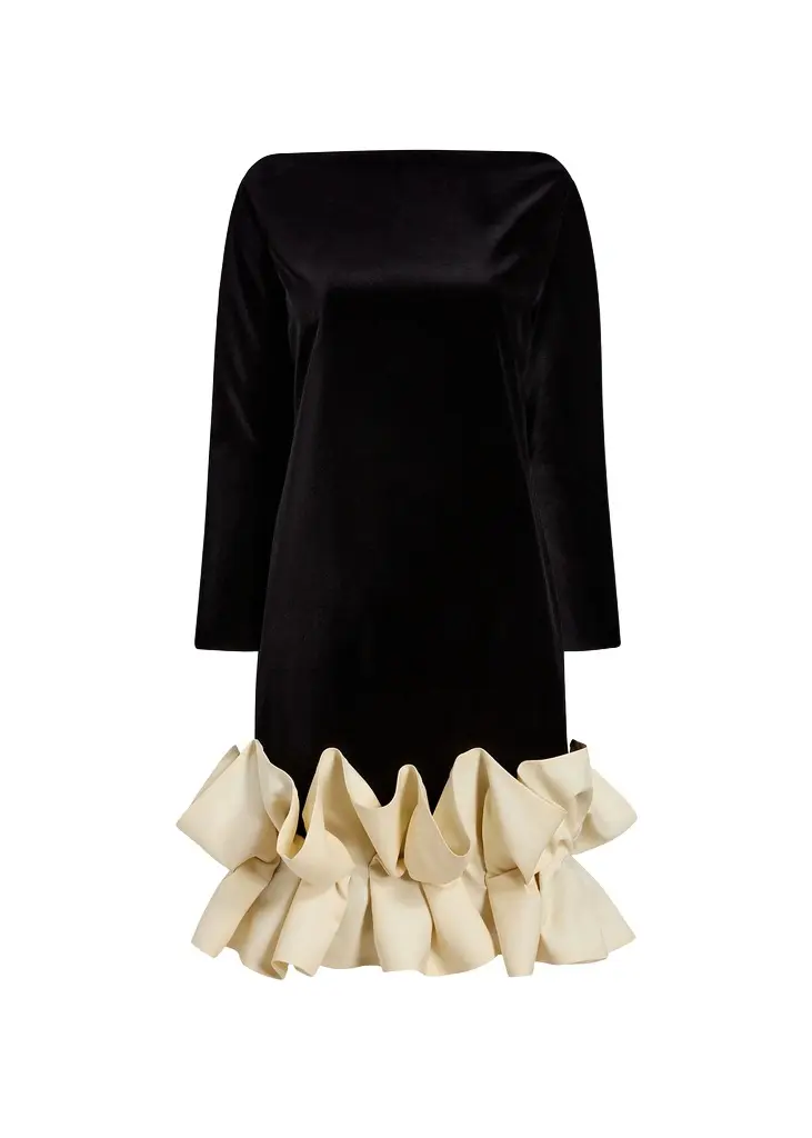 Khaite Valetta Dress In Black Velvet