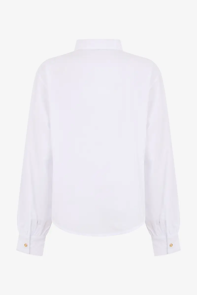 Roberto Cavalli White Shirt With Gold Buttons | Thumbnail 3