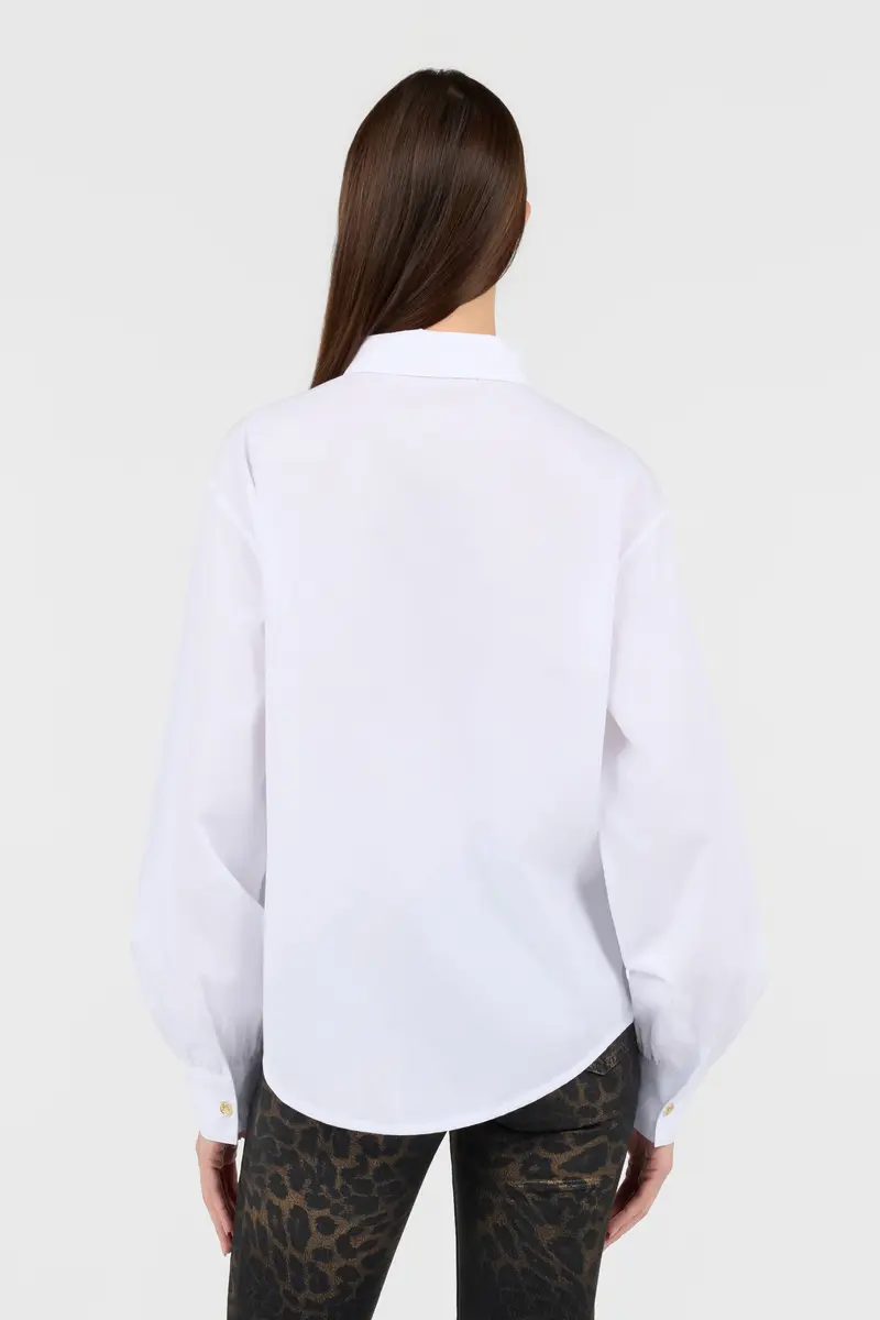 Roberto Cavalli White Shirt With Gold Buttons | Thumbnail 4