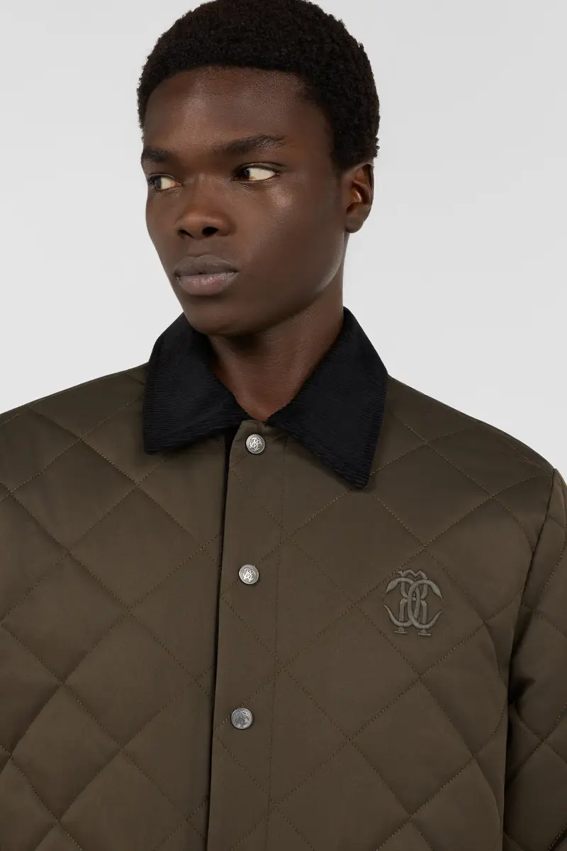 Roberto Cavalli Dark Green Jacket Husky Quilted | Thumbnail 5 Roberto Cavalli Dark Green Jacket Husky Quilted | Thumbnail 5