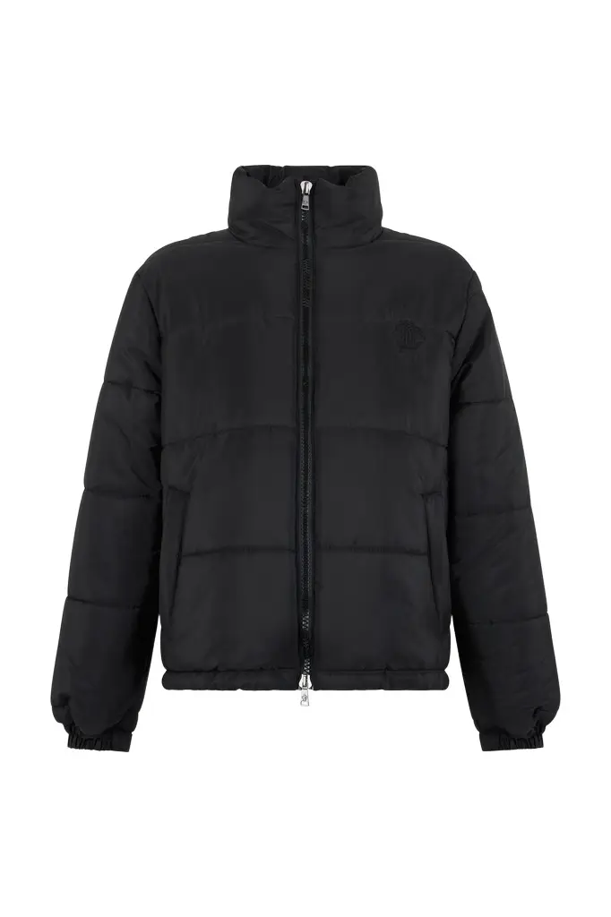 Black Jacket Puffer Jacket High-Neck Black Jacket Puffer Jacket High-Neck