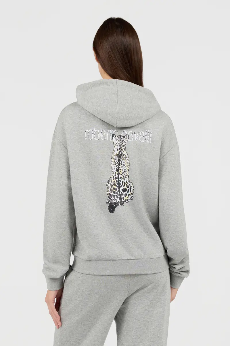 Roberto Cavalli Grey Hoodie Zip | Thumbnail 4