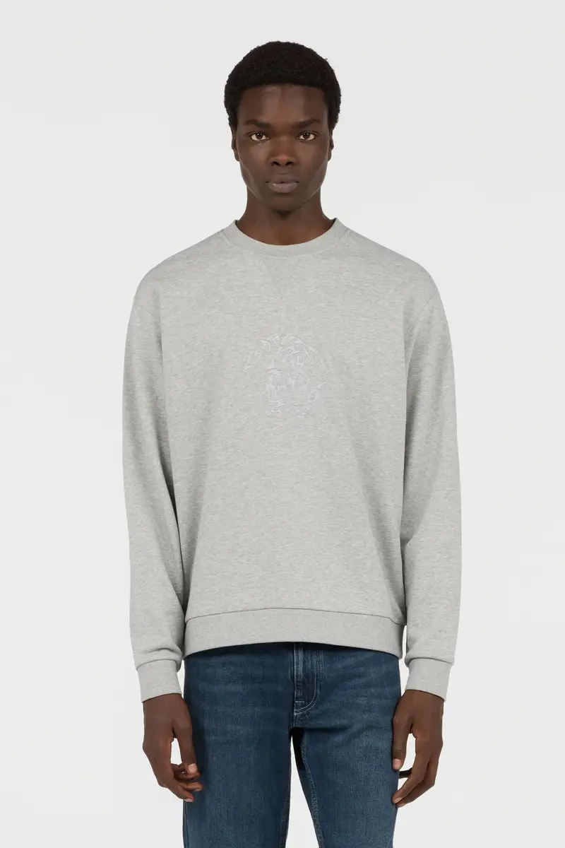 Roberto Cavalli Crewneck Sweatshirt Sweatshirt Grey with Logo | Thumbnail 2