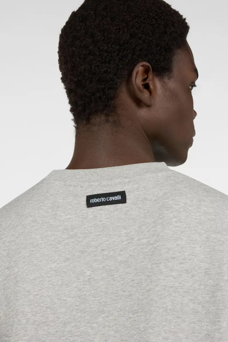 Roberto Cavalli Crewneck Sweatshirt Sweatshirt Grey with Logo | Thumbnail 6