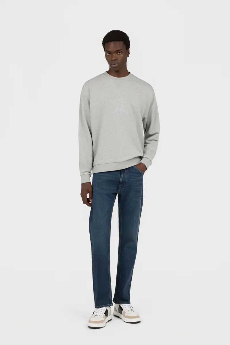 Roberto Cavalli Crewneck Sweatshirt Sweatshirt Grey with Logo | Thumbnail 7