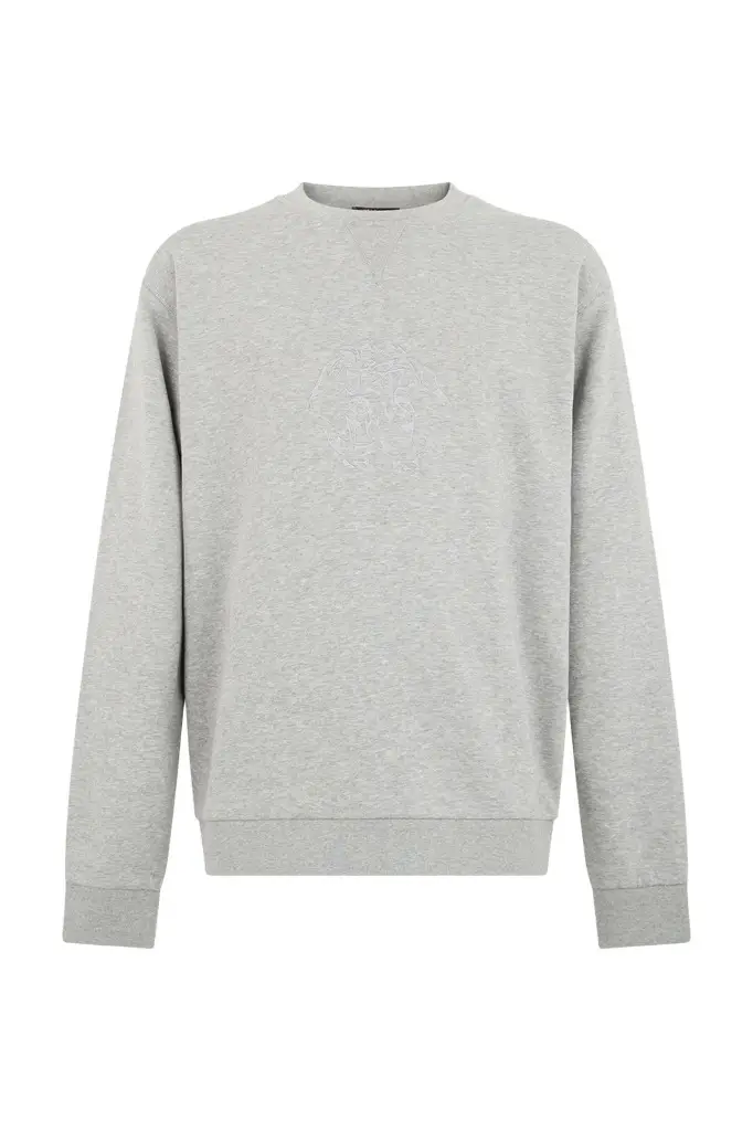 Roberto Cavalli Crewneck Sweatshirt Sweatshirt Grey with Logo