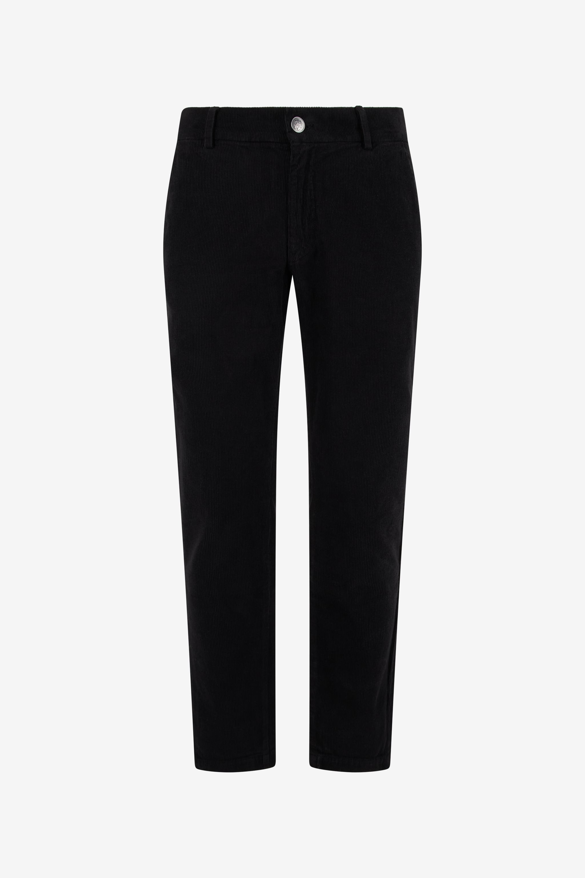 Roberto Cavalli Corduroy Trousers Black Straight-Leg
