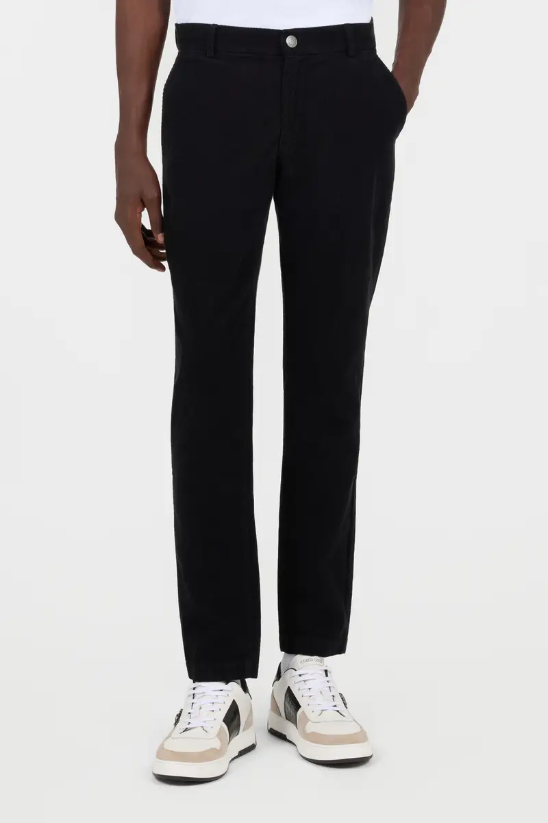 Roberto Cavalli Corduroy Trousers Black Straight-Leg | Thumbnail 2 Roberto Cavalli Corduroy Trousers Black Straight-Leg | Thumbnail 2