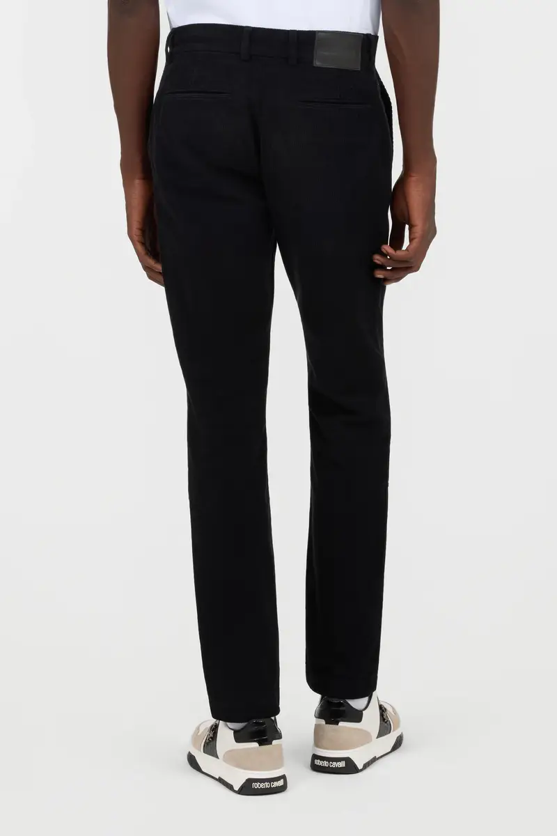 Roberto Cavalli Corduroy Trousers Black Straight-Leg | Thumbnail 4 Roberto Cavalli Corduroy Trousers Black Straight-Leg | Thumbnail 4