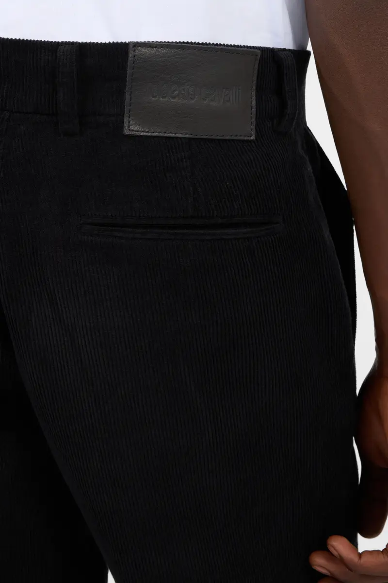 Roberto Cavalli Corduroy Trousers Black Straight-Leg | Thumbnail 6 Roberto Cavalli Corduroy Trousers Black Straight-Leg | Thumbnail 6