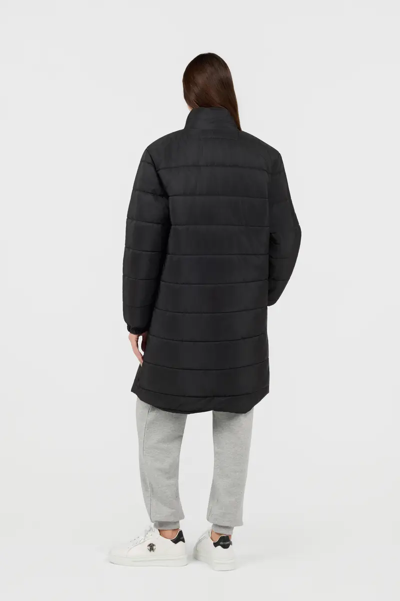 Roberto Cavalli Black Jacket Puffer Jacket Long High Collar | Thumbnail 4 Roberto Cavalli Black Jacket Puffer Jacket Long High Collar | Thumbnail 4
