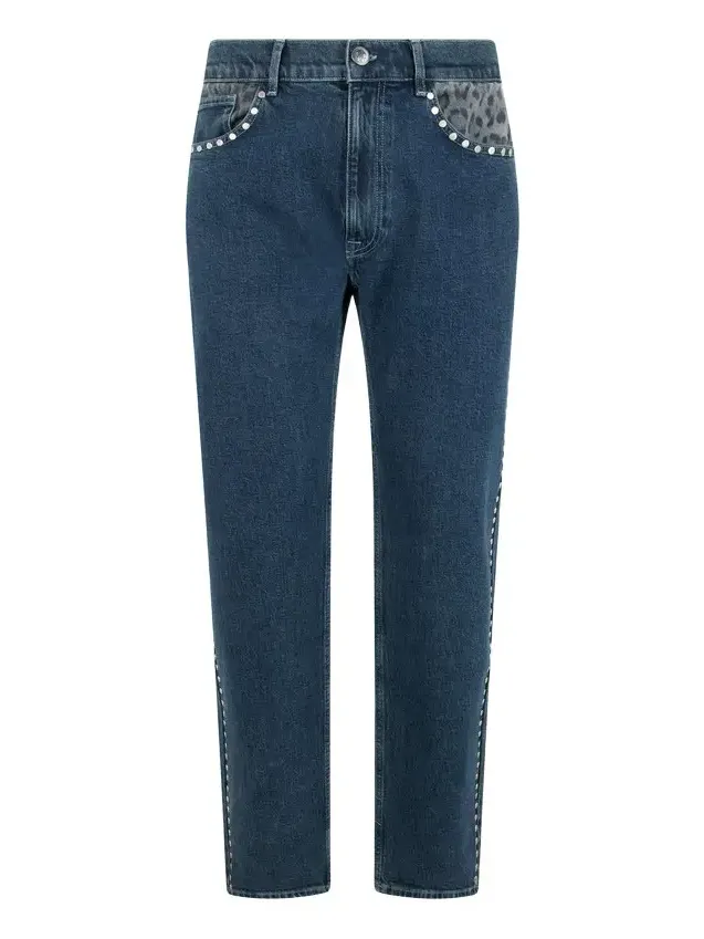 Roberto Cavalli Denim Trousers Ready To Wear Trousers Blue Studs