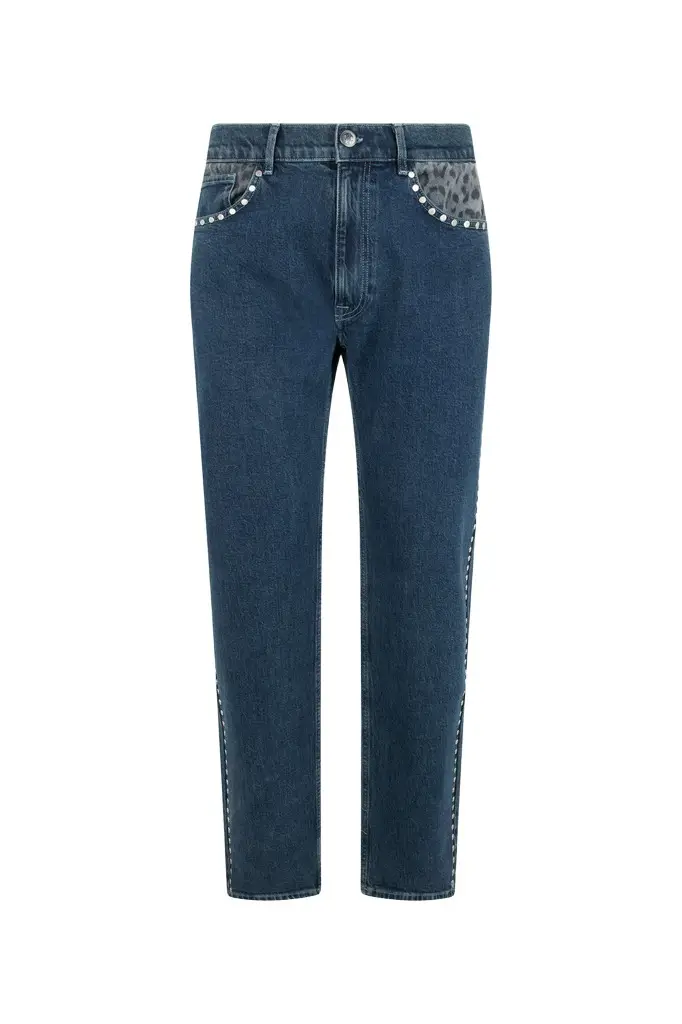 Roberto Cavalli Denim Trousers Ready To Wear Trousers Blue Studs