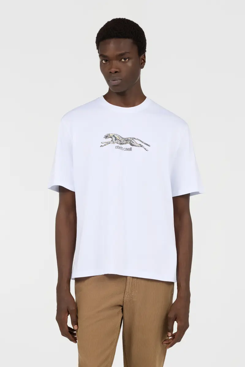 Roberto Cavalli White T-Shirt With Graphic | Thumbnail 2 Roberto Cavalli White T-Shirt With Graphic | Thumbnail 2
