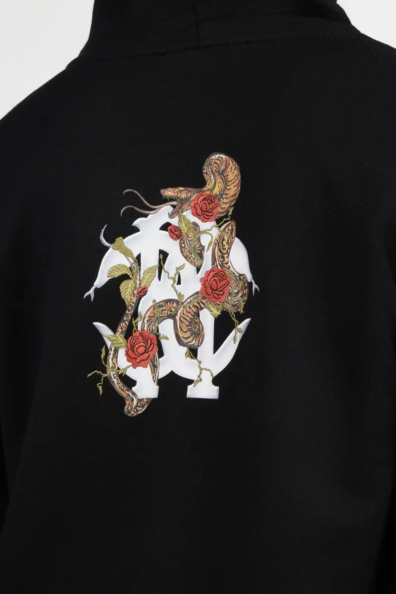 Roberto Cavalli Black Sweatshirt Hoodie With Zip | Thumbnail 6 Roberto Cavalli Black Sweatshirt Hoodie With Zip | Thumbnail 6