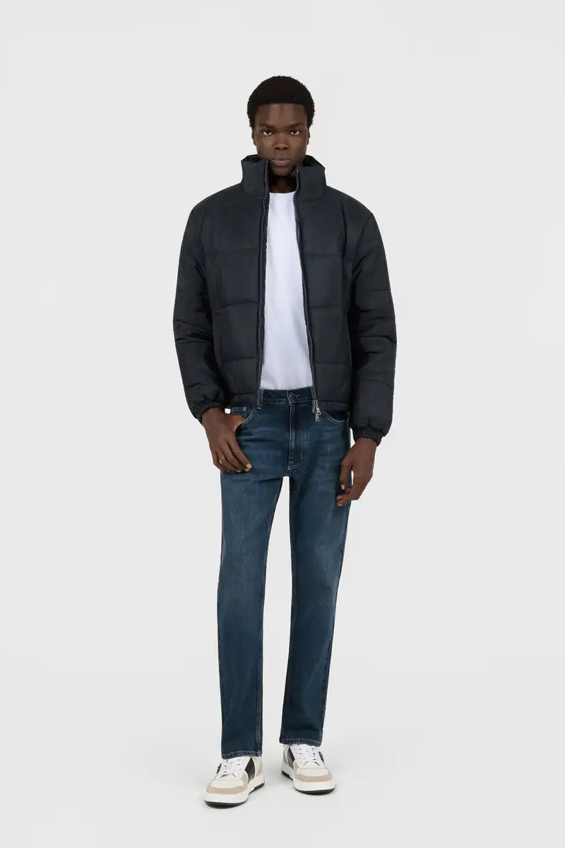 Roberto Cavalli Navy Puffer Jacket High-Neck Zip | Thumbnail 7 Roberto Cavalli Navy Puffer Jacket High-Neck Zip | Thumbnail 7