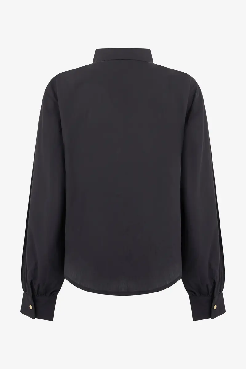 Roberto Cavalli Black Shirt with Gold Buttons | Thumbnail 3