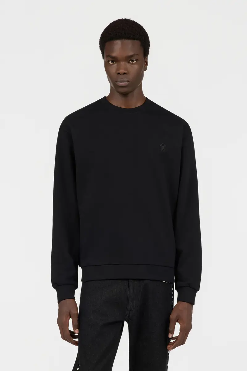 Roberto Cavalli Black Sweater Crewneck | Thumbnail 2 Roberto Cavalli Black Sweater Crewneck | Thumbnail 2