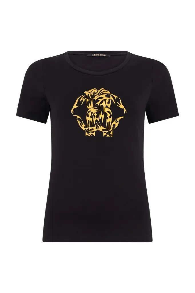 Roberto Cavalli Black T-Shirt Slim Fit