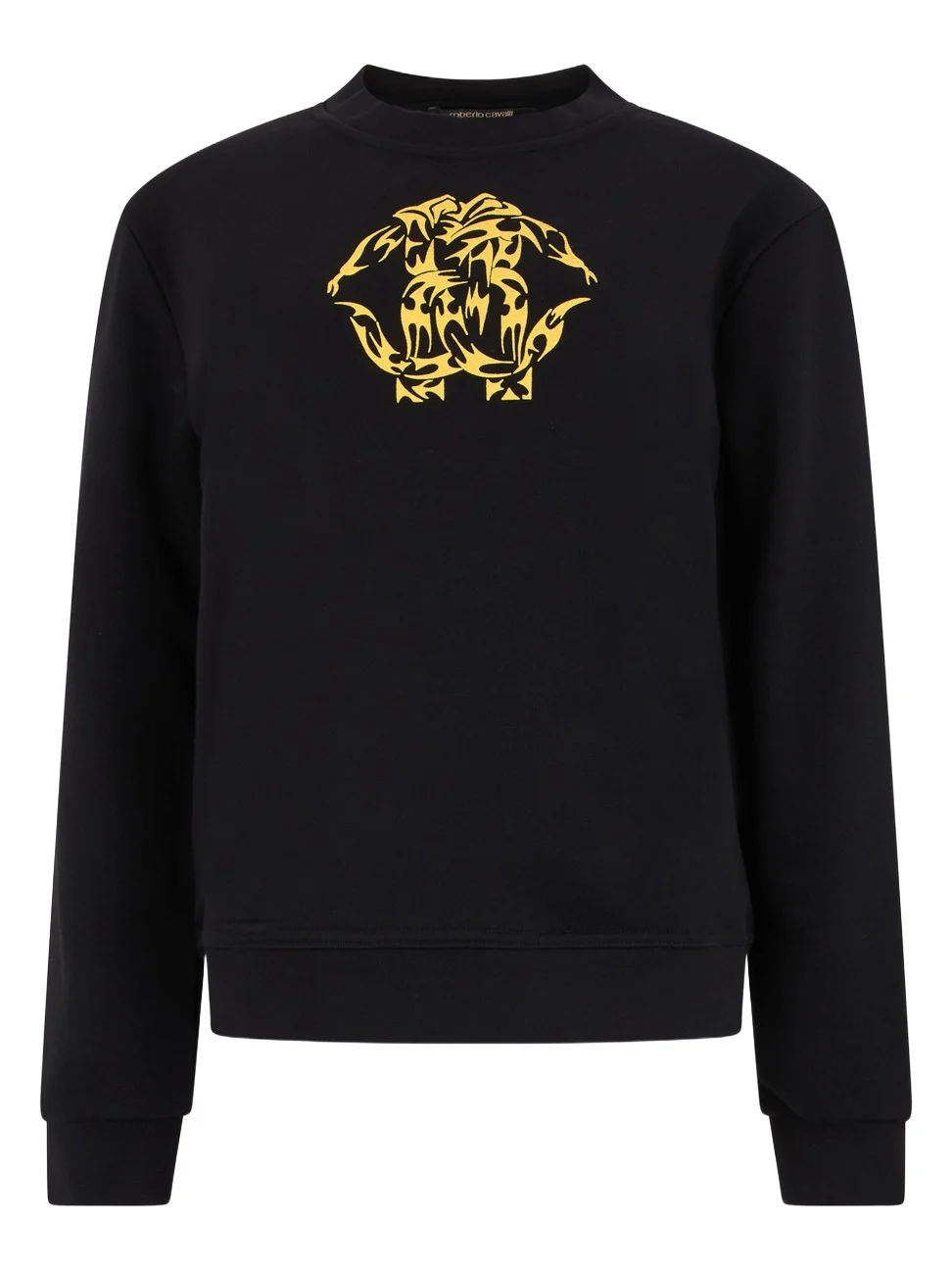 Roberto Cavalli Black Sweatshirt Roundneck With Logo