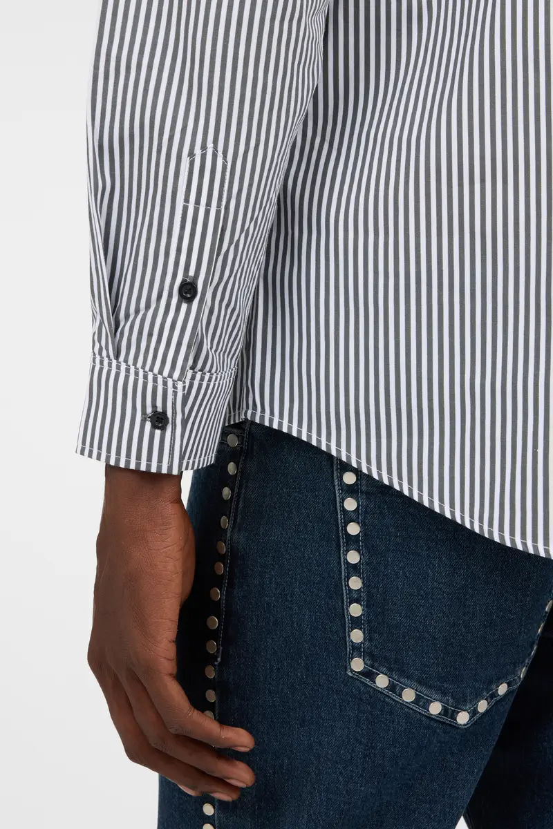 Roberto Cavalli White Shirt with Striped Contrast Collar | Thumbnail 6 Roberto Cavalli White Shirt with Striped Contrast Collar | Thumbnail 6
