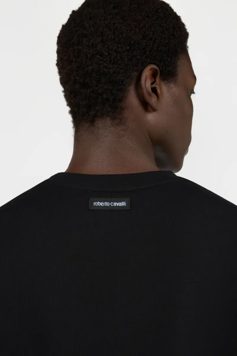 Roberto Cavalli Black Sweatshirt Crewneck Embroidered Logo | Thumbnail 6