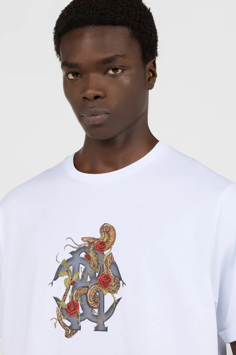 Roberto Cavalli White T-Shirt With Logo | Thumbnail 4 Roberto Cavalli White T-Shirt With Logo | Thumbnail 4