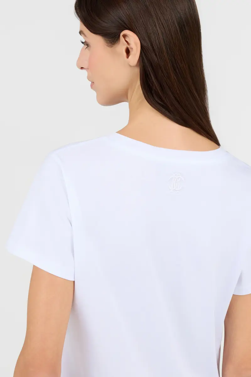 Roberto Cavalli White T-Shirt Leopard Graphic | Thumbnail 5