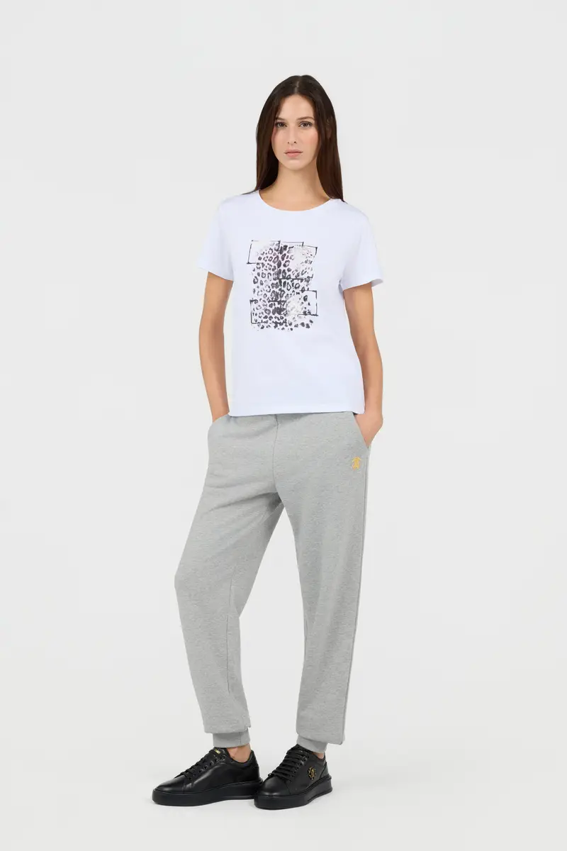 Roberto Cavalli White T-Shirt Leopard Graphic | Thumbnail 6