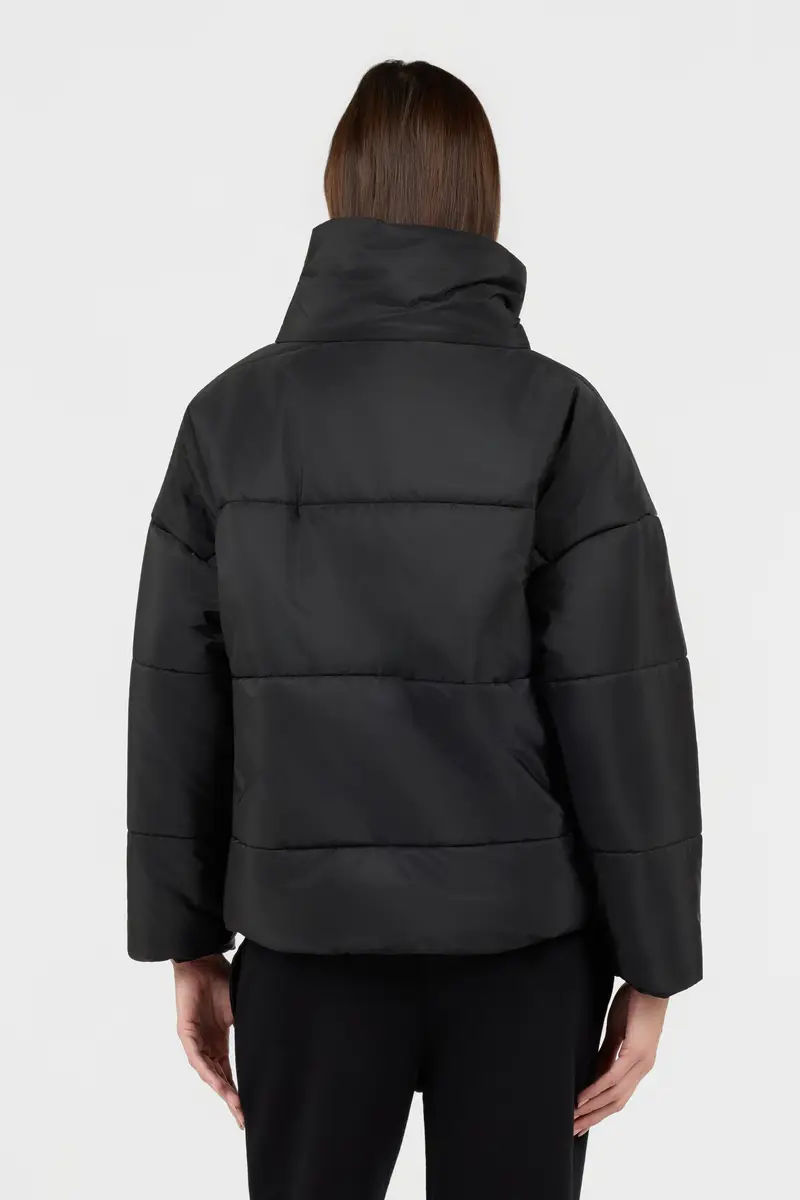 Roberto Cavalli Black Puffer Jacket Short Gold Button | Thumbnail 4 Roberto Cavalli Black Puffer Jacket Short Gold Button | Thumbnail 4