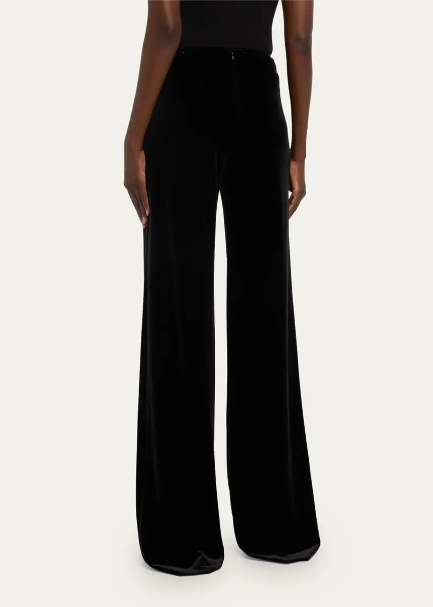 Rickie Freeman for Teri Jon Mid-Rise Velvet Pants | Thumbnail 3 Rickie Freeman for Teri Jon Mid-Rise Velvet Pants | Thumbnail 3
