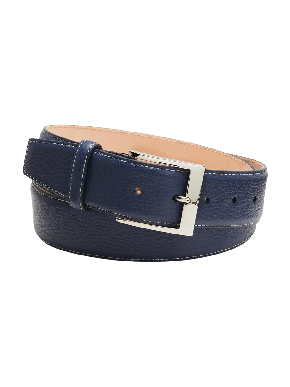 Simonnot Godard Men's Lagun Grained Leather Belt, 40mm